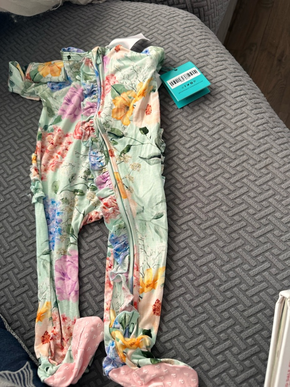 Posh Peanut Floral Footed Baby Sleeper